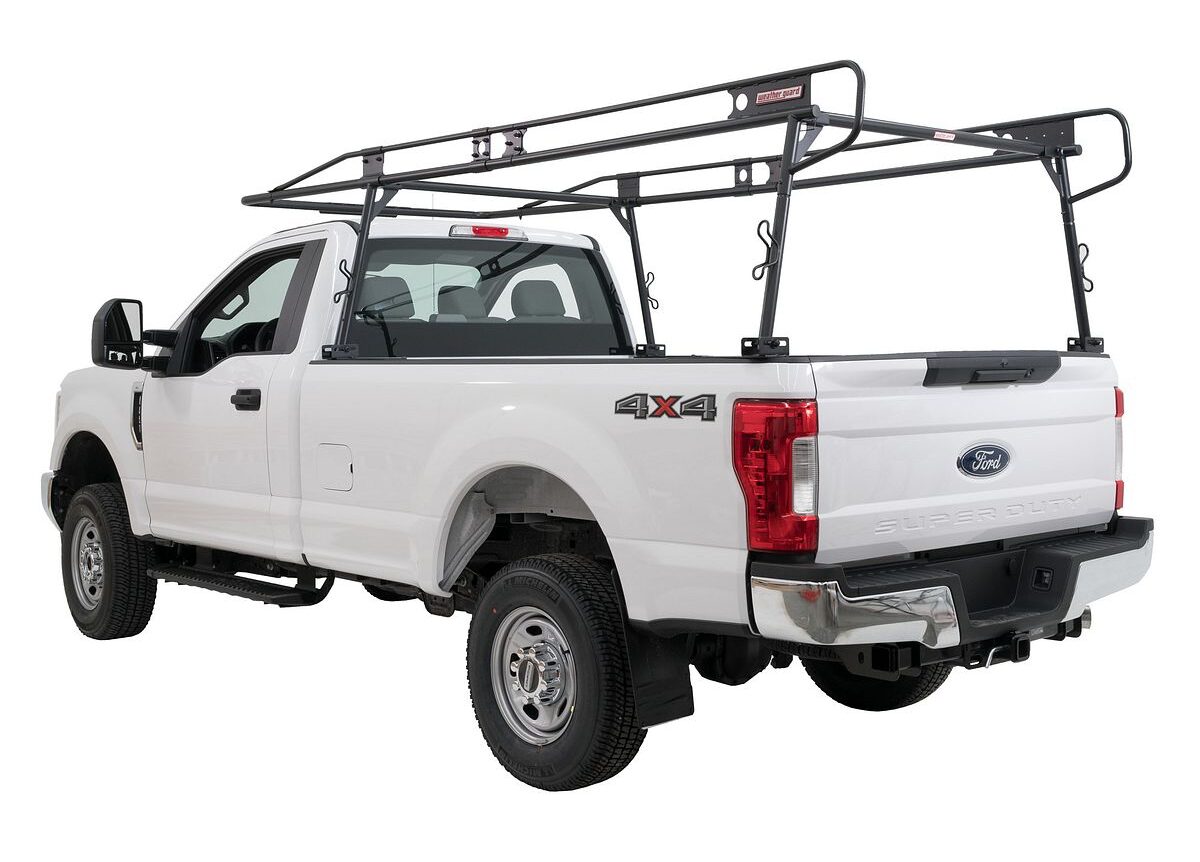 Pick up truck with ladder racks