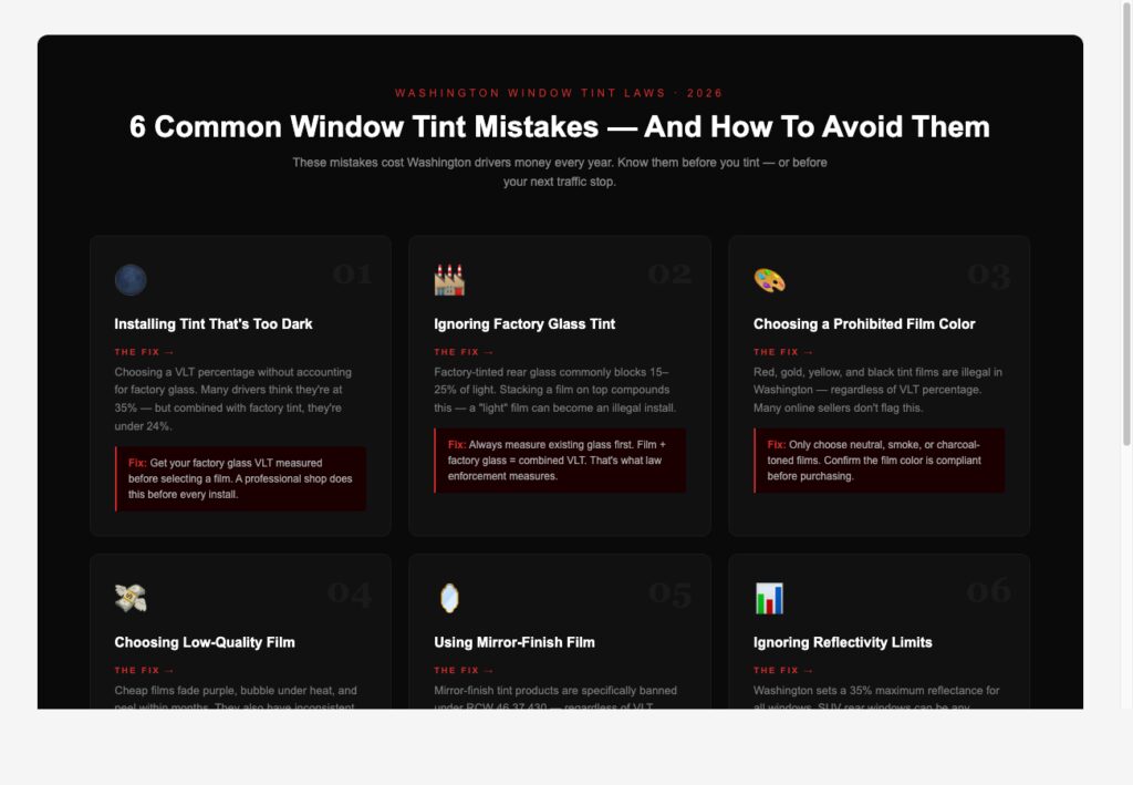 Common Window Mistakes